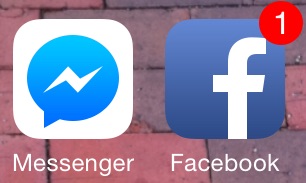 Facebook iOS app icons