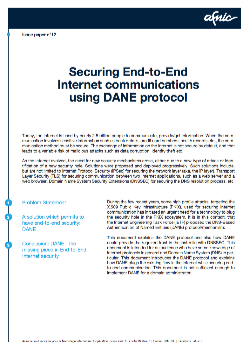 Afnic paper on DANE