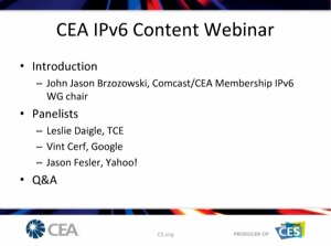 CEA IPv6 Content Webinar