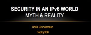 Security in an IPv6 World