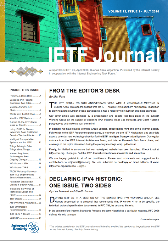 New IETF Journal Issue and Website Thumbnail