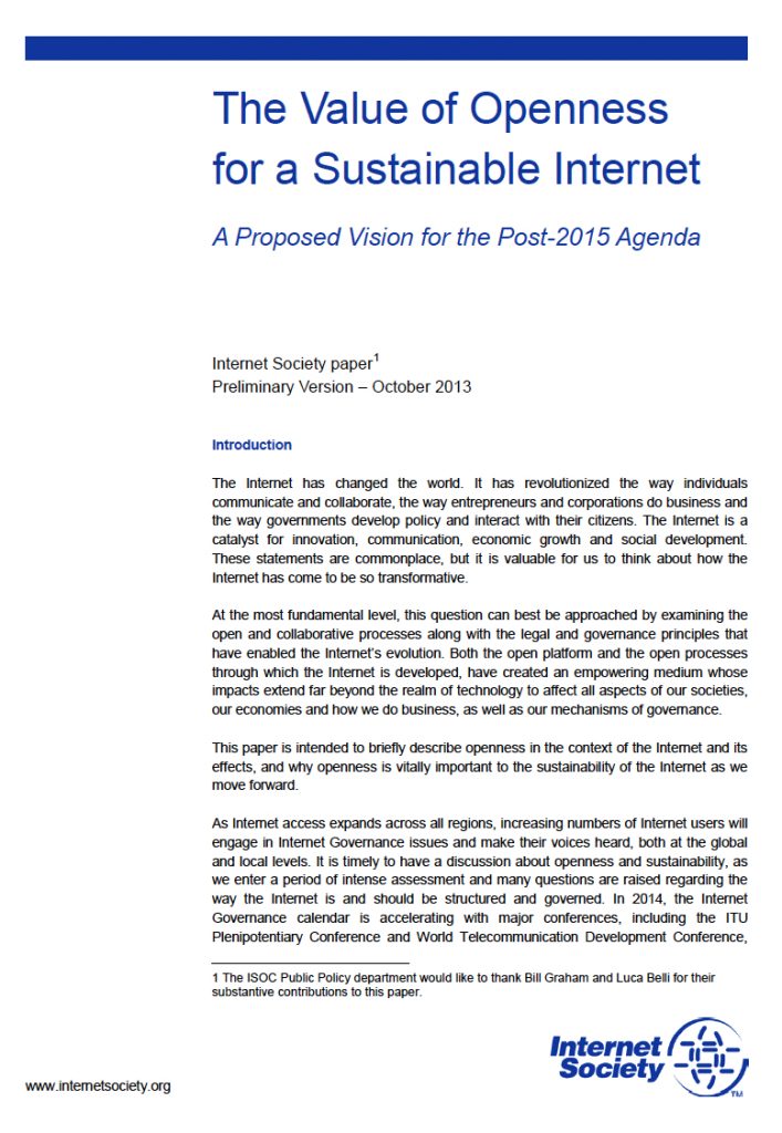 The Value of Openness for a Sustainable Internet Thumbnail