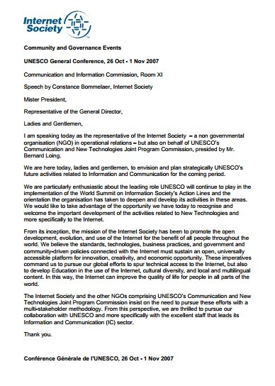 UNESCO General Conference, 26 Oct – 1 Nov 2007 Thumbnail