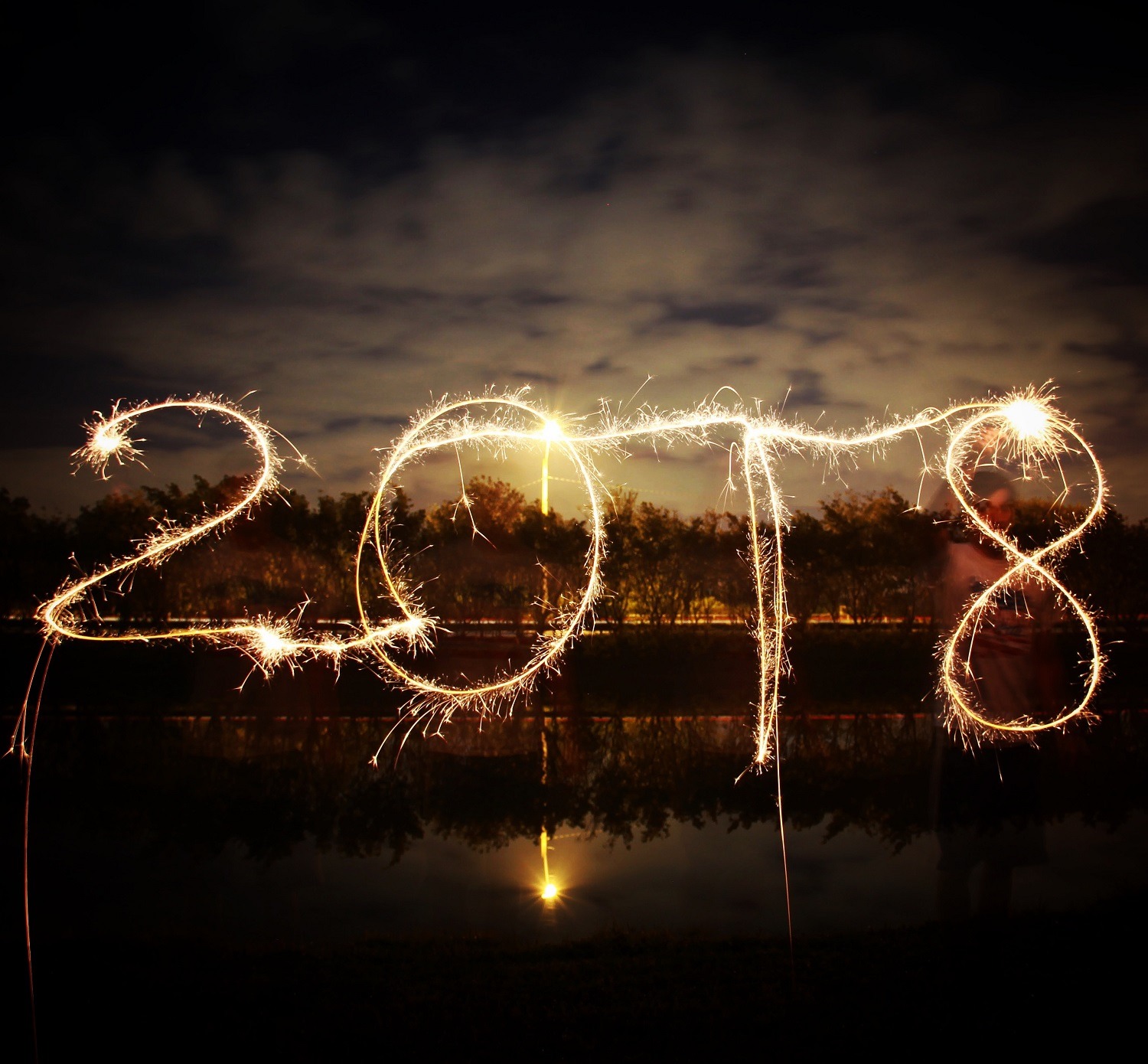 2018 written as fireworks