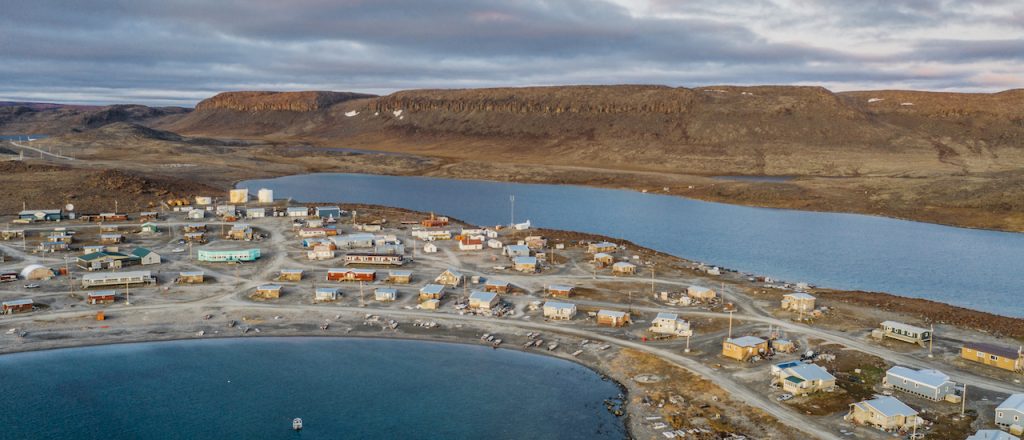 Panorama view from above on Ulukhaktok, Northwest Territories, Canada