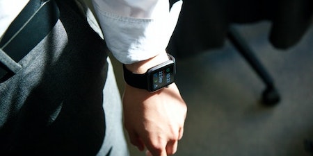 A hand with smart watch