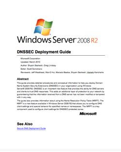 MS DNSSEC Deployment Guide