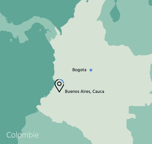 Une carte de la Colombie mettant en évidence Buenos Aires