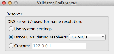 ValidatorPreferences cznic