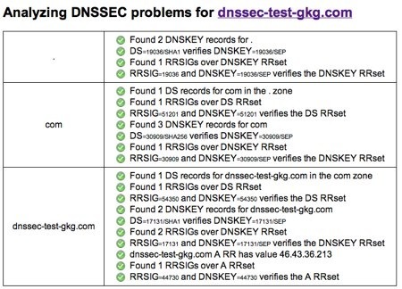 Dnssec analyzer dsrecord success