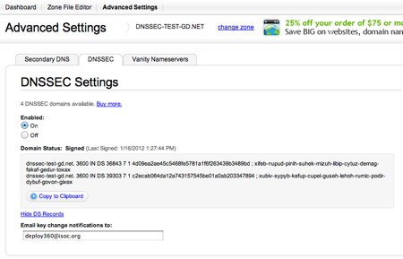 Godaddy dnssec dsrecords 2