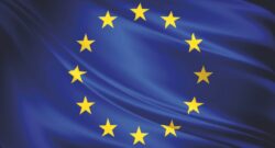 eu flag - yellow stars on blue background