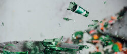 Broken glass bottle