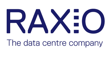 Raxio logo with inscription The data centre company