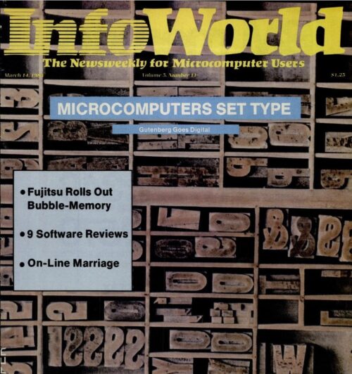 Página de portada de la revista InfoWorld