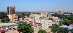 A high view of Ougadougou, Burkina Faso