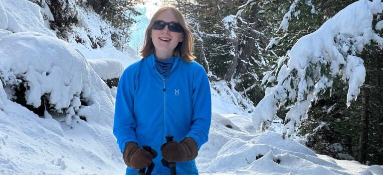 Cat Easdon outside in the snow