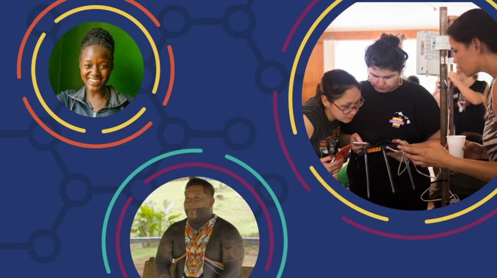 a dynamic collage of images, showcasing a blend of colors and themes