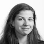 Black and white headshot of a woman