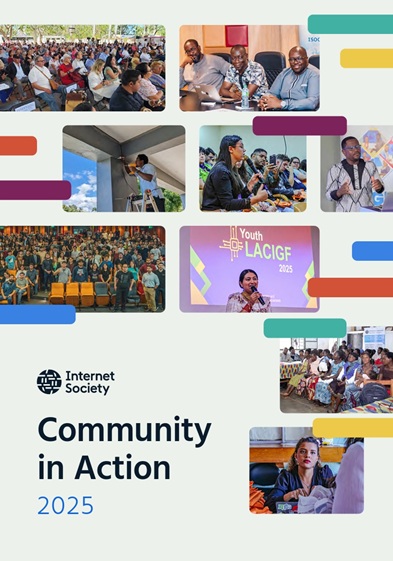 Colourful report cover page