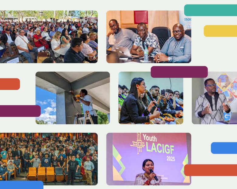 a photo collage of people at various events