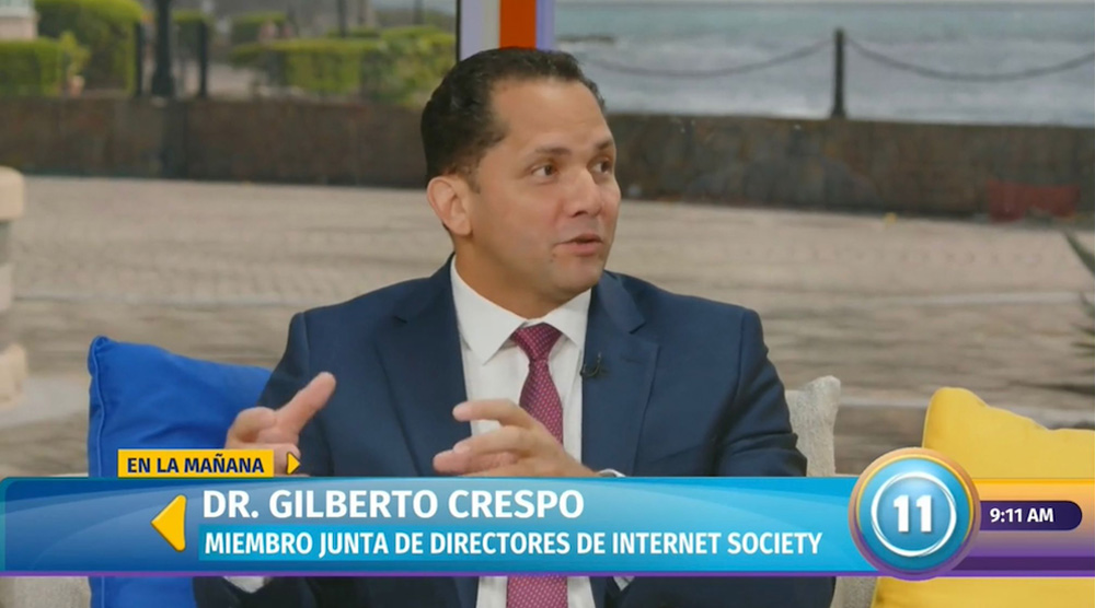 Dr. Gilbert Crespo of the Puerto Rico Chapter speaks on a morning show