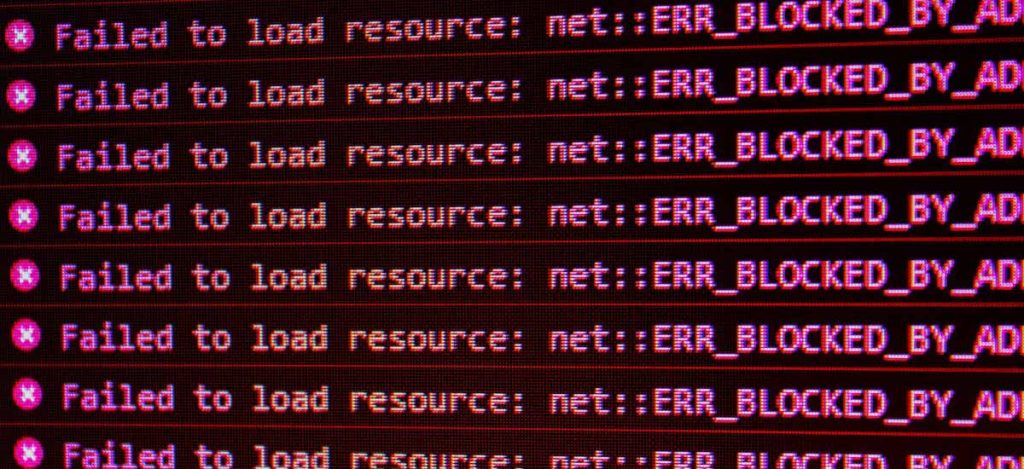 A screen displays a repeated error message