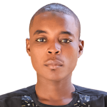 A young man wearing a black shirt